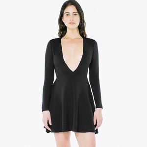 American Apparel Deep V Skater Dress